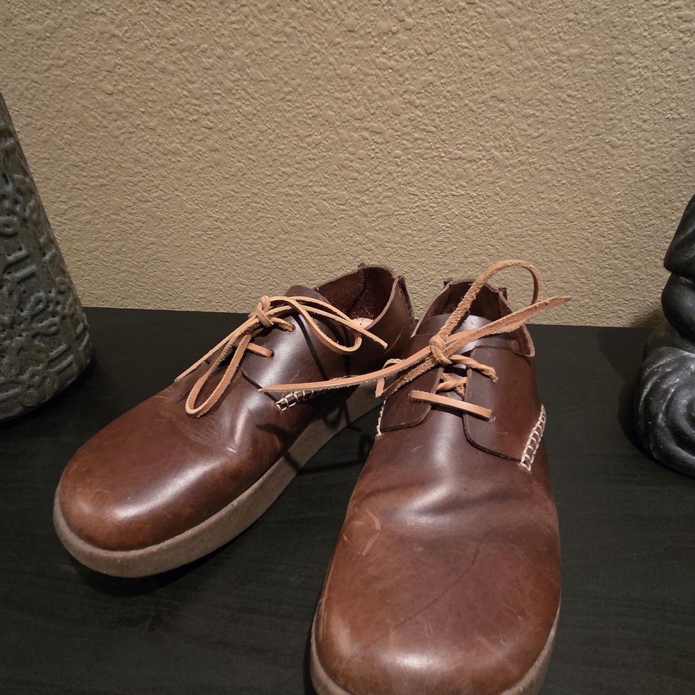 Yogi Mens Leather Oxford In Elegant Brown 9.5